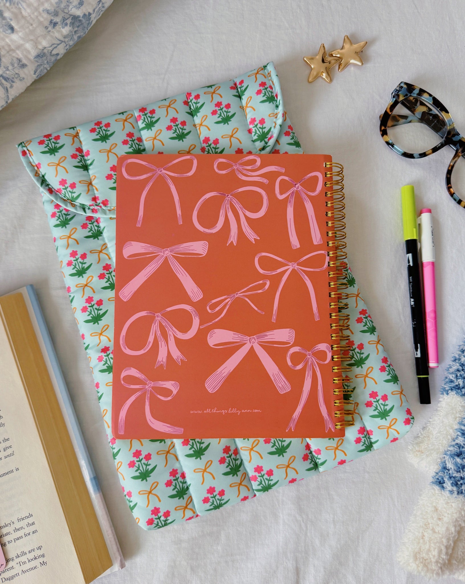 RIBBONS AND BOWS SPIRAL NOTEBOOK – All Things Lilly Ann