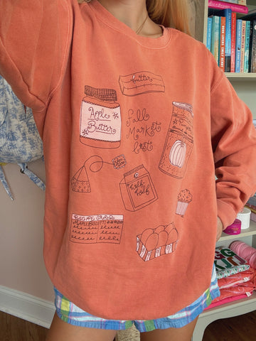 FALL MARKET LIST PUMPKIN COLORED CREWNECK