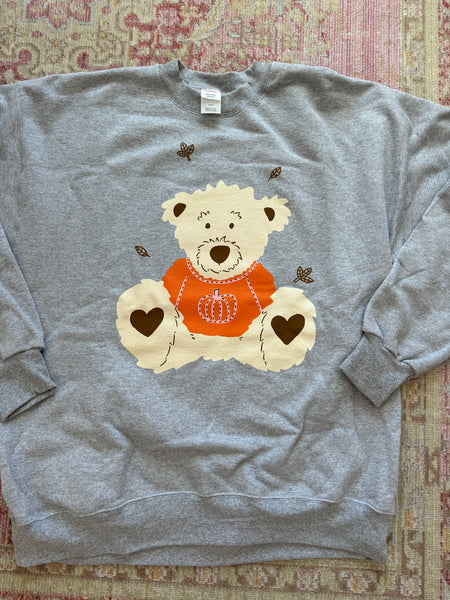 OOPSIE SALE: FALL BEAR CREWNECK (BEAR COLOR WAS MISPRINTED)