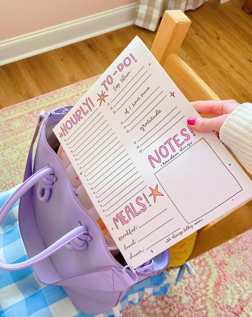 NEW HOURLY/DAILY PLANNER NOTEPAD (8.5X11) All Things Lilly Ann