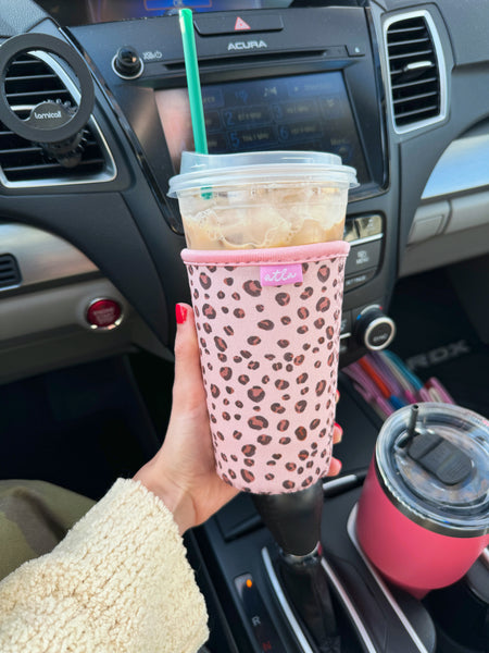 CHEETAH PRINT ICED COFFEE COOZIE