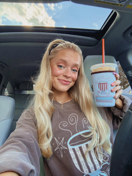 PREORDER: COZY READING GAL ESSENTIALS LONG SLEEVE BROWN TEE (SHIPS IN 2-3 WEEKS)