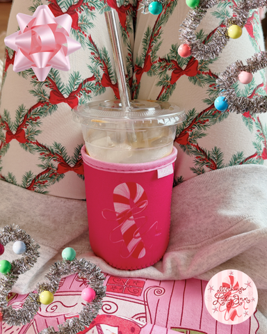 CUTIE CANDY CANE ICED COFFEE COOZIE