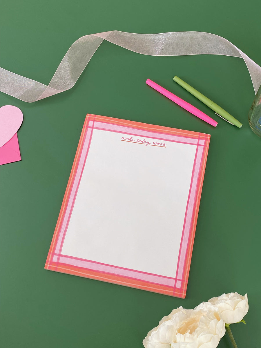 'MAKE TODAY HAPPY' LARGE MEMO PAD All Things Lilly Ann