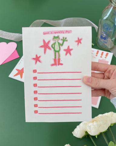 'HAVE A SPARKLY DAY' FROGGY CHECKLIST
