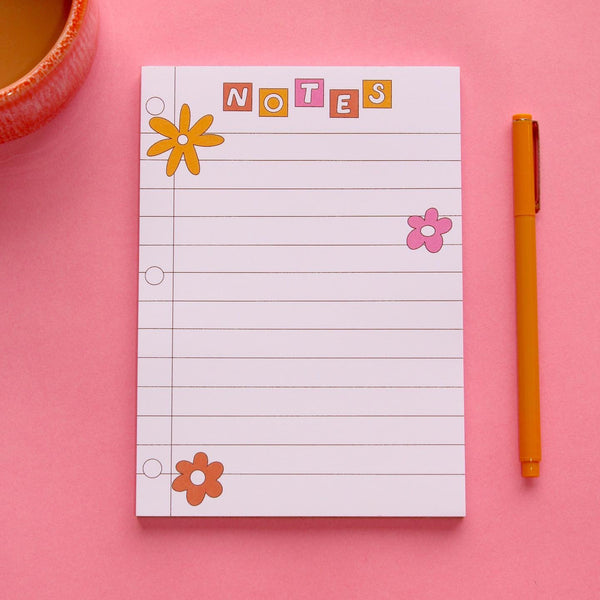 'NOTES' FLOWER NOTEPAD