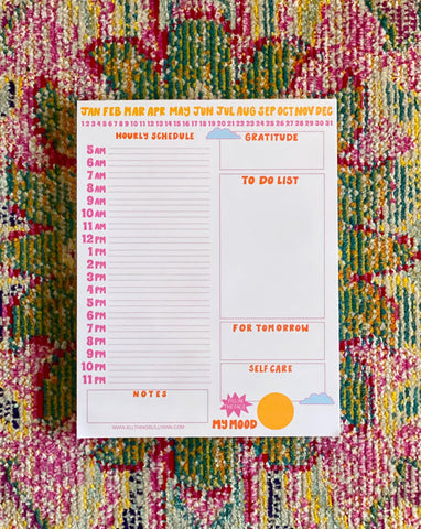 MULTI COLORED DAILY PLANNER NOTEPAD